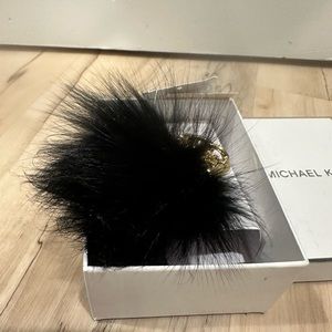 Micheal Kors genuine fox fur ball keychain